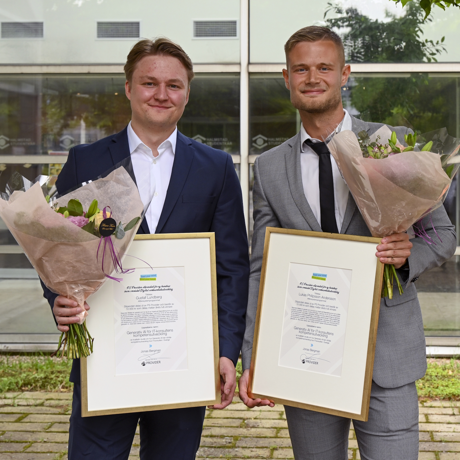 Gustaf Lundberg och Lukas Andersson - årets PS Provider-stipendiater